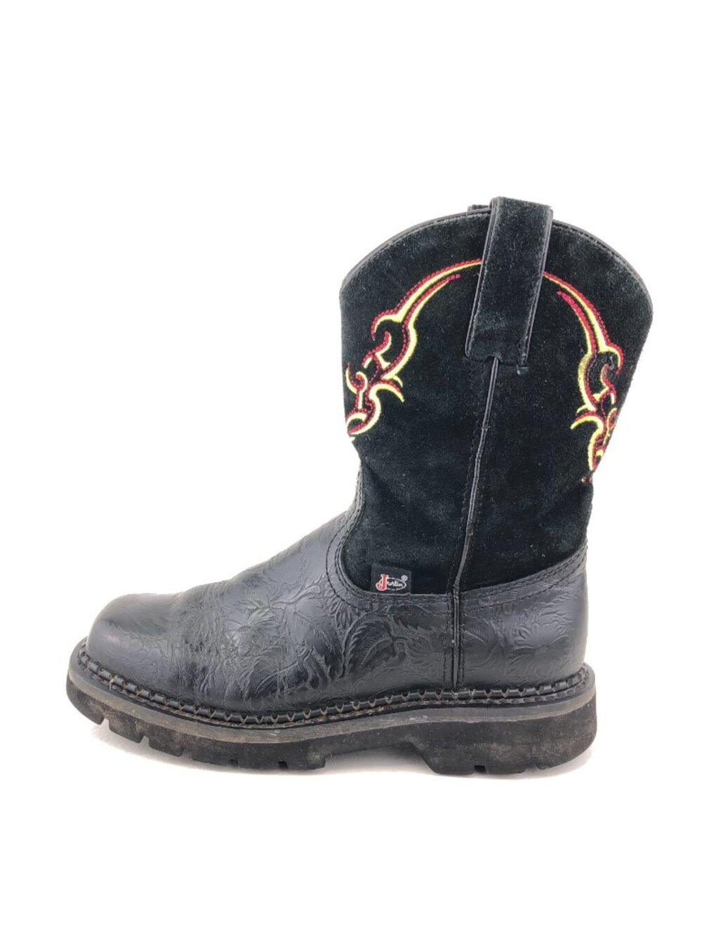 Justin Gypsy Black Leather 8" Western Boots 7B